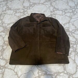 J. Crew Brown Suede Leather Utility Jacket